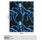 Buysing Personalized Blanket Customized Valentine's Day Gift for Mom Dad Girlfriend Boyfriend Wife Husband-
Halloween Skeleton ghost